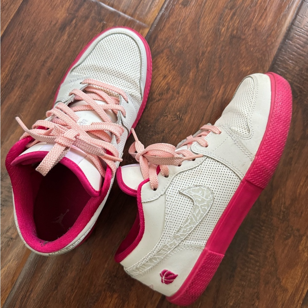Nike/Jordan Pink and White Athletic Shoes